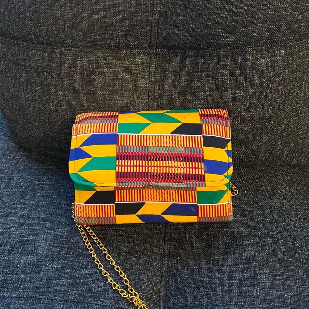 Colorful Geometric Pattern Handmade Clutch - Picture 5 of 9